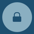 Security secure server circle icon